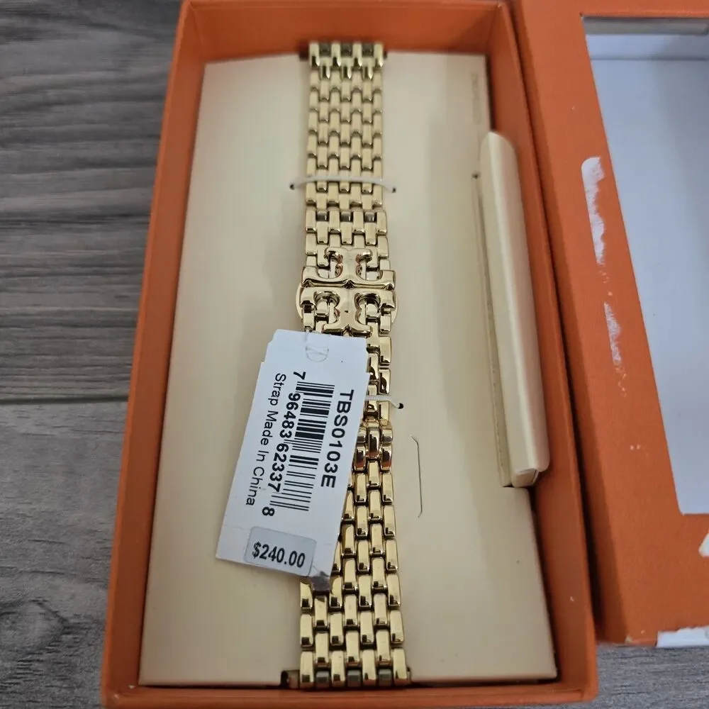 Tory Burch Women's Eleanor Gold-Tone Stainless Band for Apple Watch TBS0103E